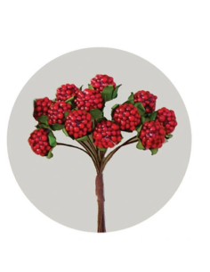 Mora artificiale decorativa – rosso – 2 cm 2