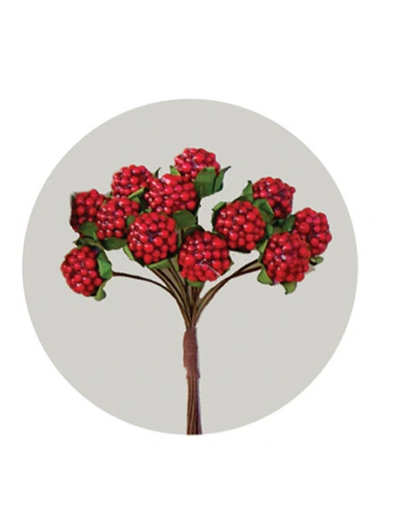 Mora artificiale decorativa – rosso – 2 cm