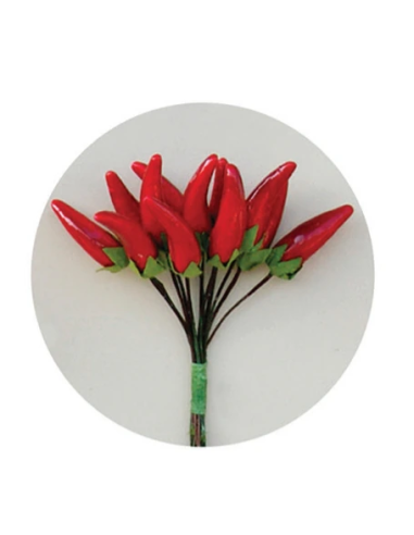 Peperoncino artificiale decorativo – rosso – 1 x 2 8 cm