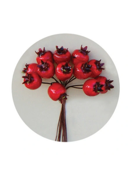 Melograno artificiale decorativo – rosso – 2 cm