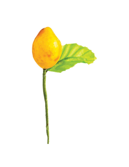 Limone artificiale con foglia – giallo