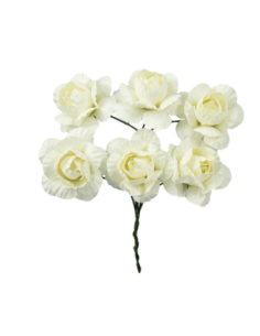 Mazzetto di fiorellini artificiali – crema – 2 x 11 cm 2