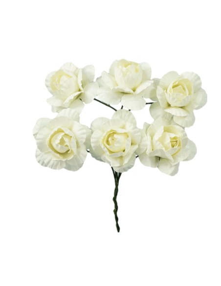 Mazzetto di fiorellini artificiali – crema – 2 x 11 cm