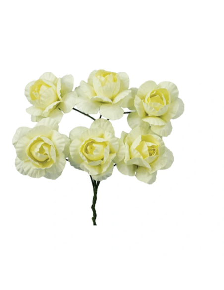 Mazzetto di fiorellini artificiali – giallo – 2 x 11 cm