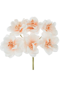 Mazzetto di fiori artificiali con pistilli – cipria – 5 x 14 cm 2