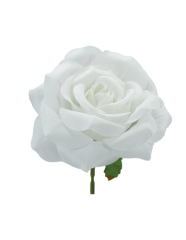 Rosa rampicante artificiale – bianco – 10 x 5 cm