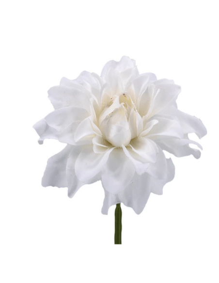Dalia piccola artificiale – bianco – diametro 8 cm