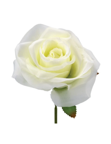 Rosa artificiale – crema – 10 x 6 cm