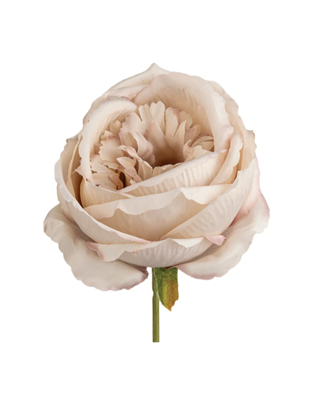 Rosa grande artificiale – rosa antico – 10 x 8 cm
