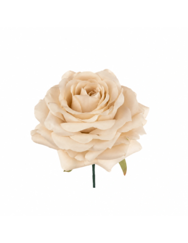 Rosa artificiale – beige – 9 x 4 cm