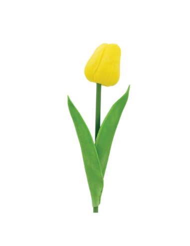 Tulipano artificiale su stelo – giallo