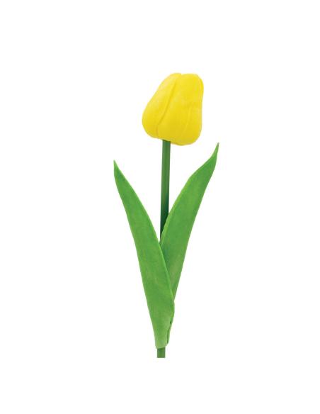 Tulipano artificiale su stelo – giallo