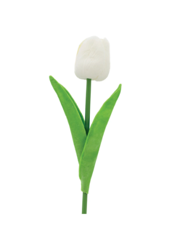 Tulipano artificiale su stelo – panna