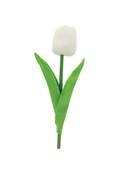 Tulipano artificiale su stelo – panna