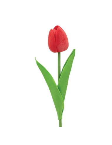 Tulipano artificiale su stelo – rosso