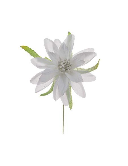 Dalia piccola artificiale – bianco – diametro 6 cm