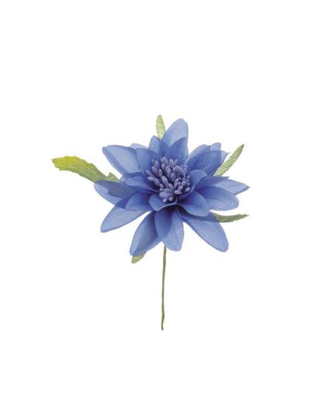 Dalia piccola artificiale – blu – diametro 6 cm