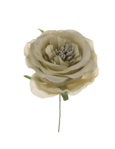 Rosa media artificiale – beige – diametro 7 cm