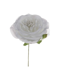 Rosa media artificiale – bianco – diametro 7 cm