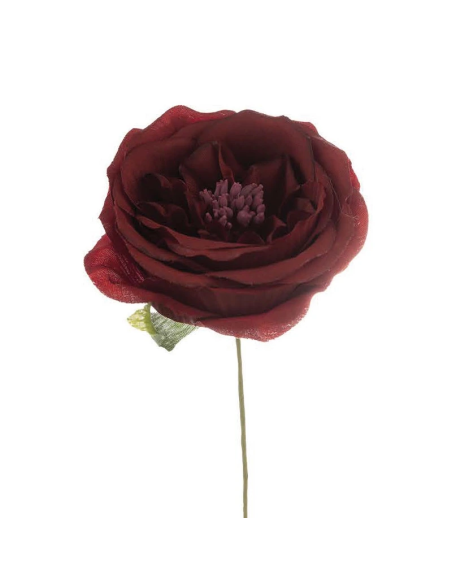Rosa media artificiale – rosso – diametro 7 cm