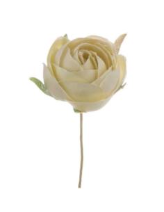 Rosellina piccola artificiale – beige – diametro 3 cm