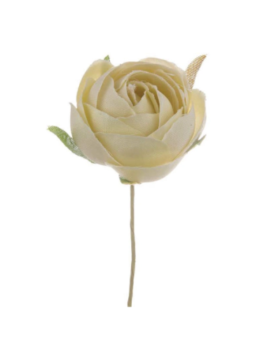 Rosellina piccola artificiale – beige – diametro 3 cm
