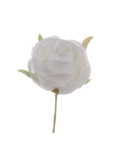 Rosellina piccola artificiale – bianco – diametro 3 cm