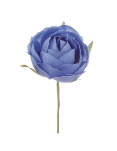 Rosellina piccola artificiale – blu – diametro 3 cm
