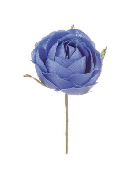 Rosellina piccola artificiale – blu – diametro 3 cm