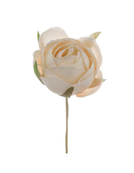 Rosellina piccola artificiale – cipria – diametro 3 cm