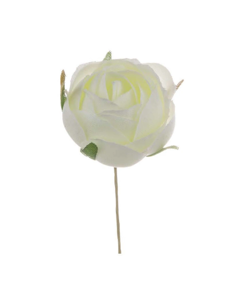 Rosellina piccola artificiale – panna – diametro 3 cm