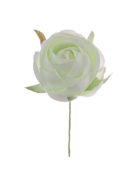 Rosellina piccola artificiale – verde – diametro 3 cm