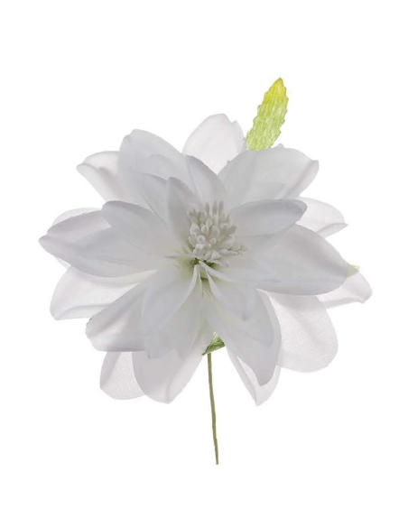 Dalia media artificiale – bianco – diametro 9 cm