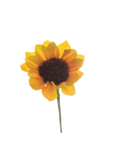 Girasole piccolo artificiale – giallo – diametro 2 5 cm