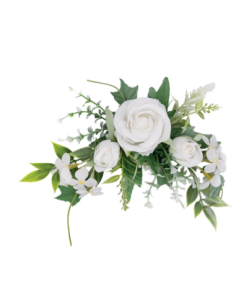 Tralcio di rosa artificiale – bianco – 25 x 6 cm