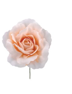 Rosa aperta artificiale – cipria – diametro 8 cm