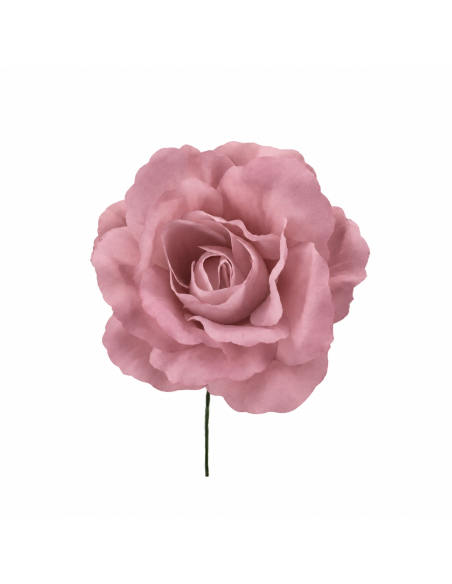 Rosa aperta artificiale – rosa antico – diametro 8 cm