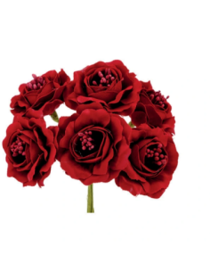 Rosetta – rosso – diametro 4 cm