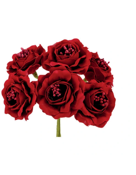 Rosetta – rosso – diametro 4 cm