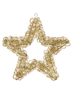 Stella luminosa oro Ø 38 cm con 400 micro LED flash
