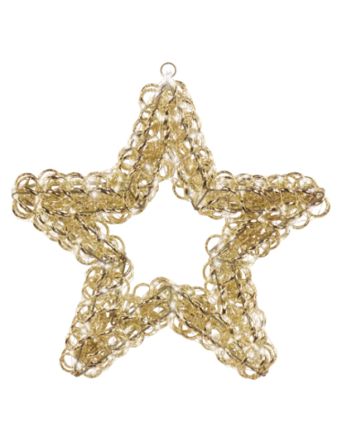 Stella luminosa oro Ø 38 cm con 400 micro LED flash