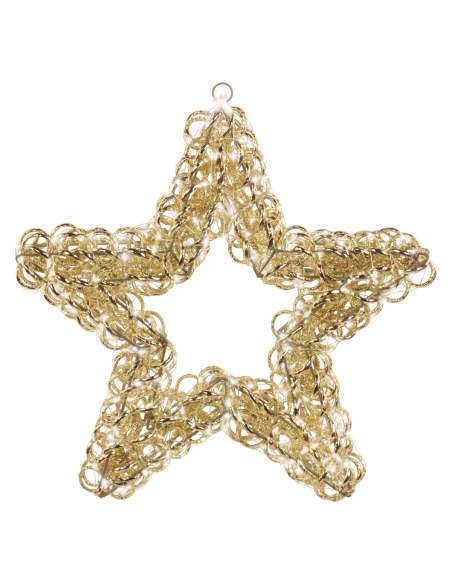 Stella luminosa oro Ø 38 cm con 400 micro LED flash