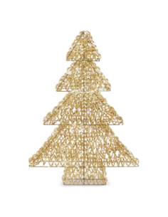 Alberello luminoso oro h 80 cm con 600 micro LED flash