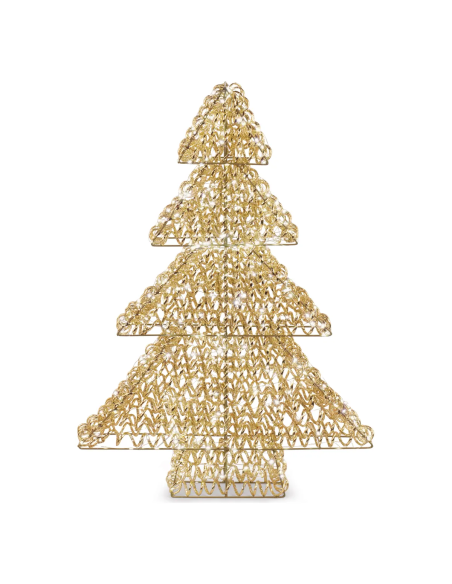 Alberello luminoso oro h 80 cm con 600 micro LED flash