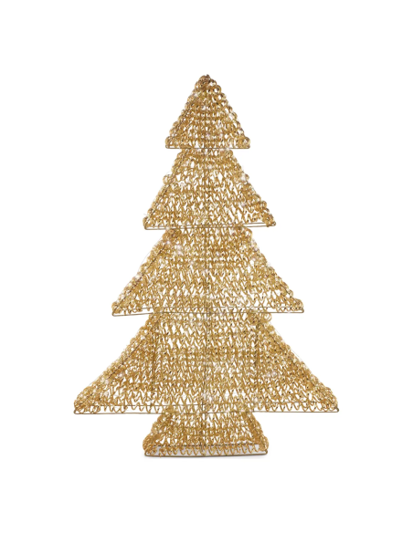 Alberello luminoso oro h 120 cm con 960 micro LED flash