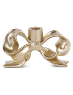 Portacandela fiocco champagne L 16
