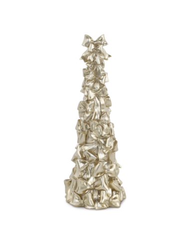 Alberello fiocchi champagne h 38 cm