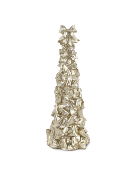 Alberello fiocchi champagne h 38 cm