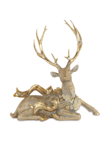 Renna sdraiata champagne L 48 cm x h 49 cm