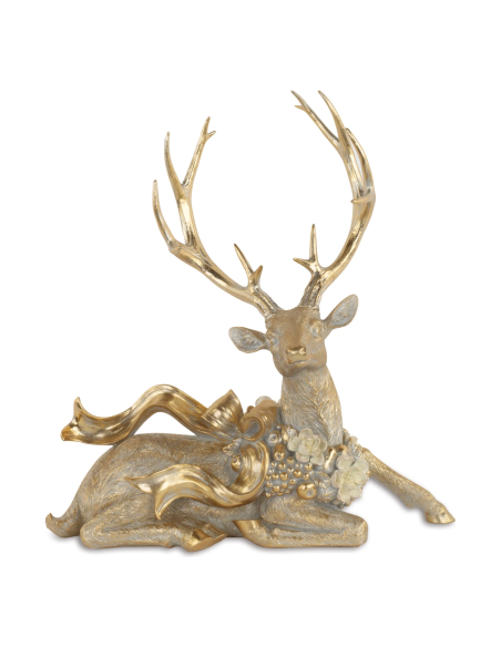 Renna sdraiata champagne L 48 cm x h 49 cm